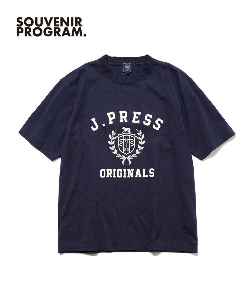 【ジェイ プレス/J.PRESS / MEN】の【J.PRESS ORIGINALS】【UNISEX】Cotton Jersey CRST Logo T-shirt インテリア・キッズ・メンズ・レディースファッション・服の通販 founy(ファニー) 　ファッション　Fashion　レディースファッション　Fashion for Women　トップス・カットソー　Cut & Sew Tops　シャツ・ブラウス・オフィスカジュアル　Elegant Blouses & Button-Ups　ロングTシャツ・Tシャツ　Longline T-Shirts & Tees　カットソー・ベーシックTシャツ　Cut-and-Sewn Tops / Stretch Tees & Basics　春　Spring　カットソー　Cut and Sewn Top　バランス　Balance, Style Balance　フォルム　Silhouette, Form　ベーシック　Basic, Essential　ユニセックス　Unisex, Genderless　リラックス　Relax, Relaxed Fit　S/S・春夏　SS, Spring/Summer, Warm Season　夏　Summer　エレガント 上品　Elegant　ネイビー系|ID: prp329100004660463 ipo3291000000033800210