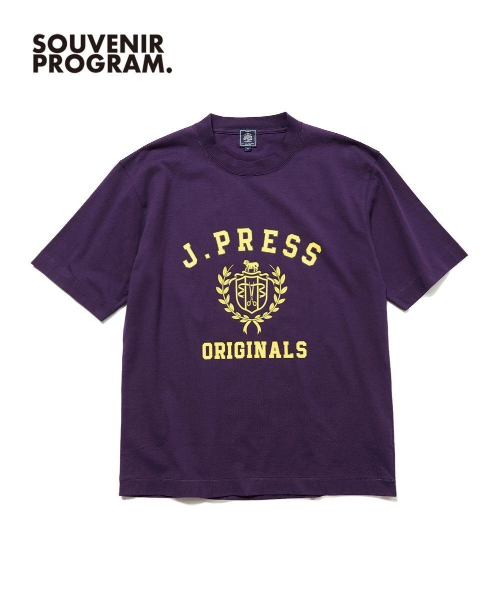 【ジェイ プレス/J.PRESS / MEN】の【J.PRESS ORIGINALS】【UNISEX】Cotton Jersey CRST Logo T-shirt インテリア・キッズ・メンズ・レディースファッション・服の通販 founy(ファニー) 　ファッション　Fashion　レディースファッション　Fashion for Women　トップス・カットソー　Cut & Sew Tops　シャツ・ブラウス・オフィスカジュアル　Elegant Blouses & Button-Ups　ロングTシャツ・Tシャツ　Longline T-Shirts & Tees　カットソー・ベーシックTシャツ　Cut-and-Sewn Tops / Stretch Tees & Basics　春　Spring　カットソー　Cut and Sewn Top　バランス　Balance, Style Balance　フォルム　Silhouette, Form　ベーシック　Basic, Essential　ユニセックス　Unisex, Genderless　リラックス　Relax, Relaxed Fit　S/S・春夏　SS, Spring/Summer, Warm Season　夏　Summer　エレガント 上品　Elegant　パープル系|ID: prp329100004660463 ipo3291000000033800211