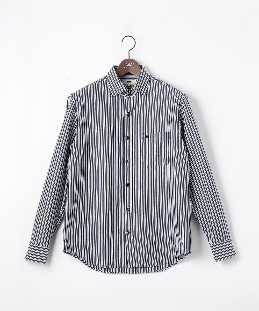 【ジョセフ アブード/JOSEPH ABBOUD / MEN】の【ストレッチで快適な着心地・イージーケア】ランダムストライプ ジャージー シャツ インテリア・キッズ・メンズ・レディースファッション・服の通販 founy(ファニー) 　ファッション　Fashion　メンズファッション　Fashion for Men　トップス・カットソー　Cut & Sew Tops　メンズシャツ　Shirts　ウォッシュ　Washed Finish　ストライプ　Stripe, Striped Pattern　ストレッチ　Stretch, Stretchy Fabric　フィット　Fit, Slim Fit　ランダム　Random, Irregular　リラックス　Relax, Relaxed Fit　夏　Summer　春　Spring　S/S・春夏　SS, Spring/Summer, Warm Season　ネイビー系1|ID: prp329100004660479 ipo3291000000035490940
