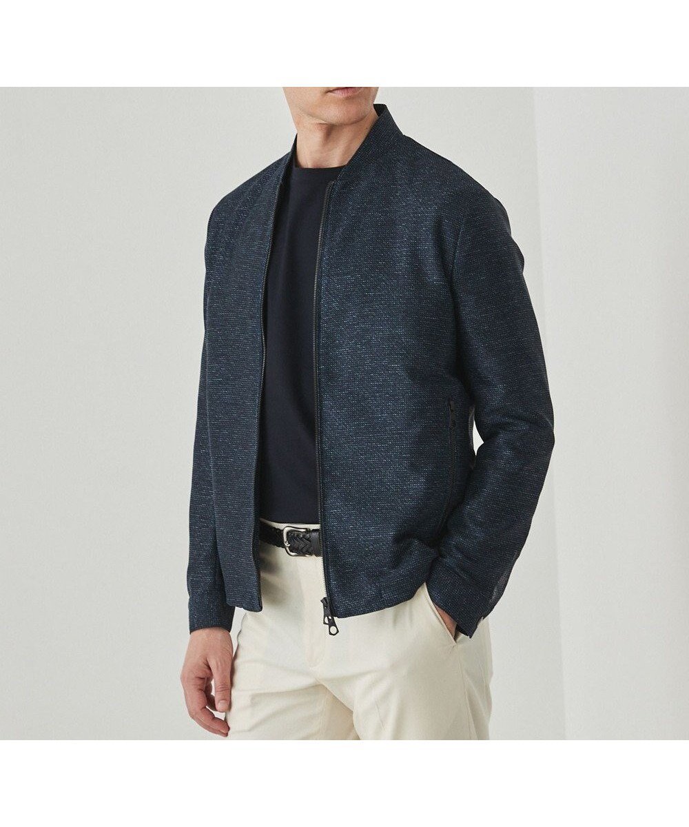 【五大陸/gotairiku / MEN】の新素材【洗える/シワになりにくい/ストレッチ】カラミプリント MA-1ブルゾン インテリア・キッズ・メンズ・レディースファッション・服の通販 founy(ファニー) ファッション Fashion メンズファッション Fashion for Men アウター Men's Coats Outerwear ブルゾンジャケット / カジュアルアウター Bomber Jackets & Blousons ウォッシャブル Machine Washable ジャケット Jacket, Outerwear ストレッチ Stretch, Stretchy Fabric ブルゾン Blouson, Bomber Jacket プリント Print, Printed Pattern メランジ Melange, Mixed Yarn ロング Long, Long-Length エレガント 上品 Elegant 夏 Summer 春 Spring S/S・春夏 SS, Spring/Summer, Warm Season 洗える Machine Washable 軽量 Lightweight, Ultra Light ネイビー系8|ID: prp329100004660481 ipo3291000000034515212