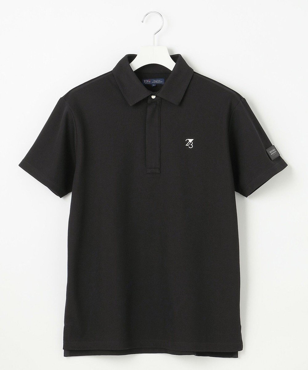 【23区 ゴルフ/23区GOLF / MEN】の【MEN】温度調節素材『サーモアジャスト』シンプル ポロシャツ インテリア・キッズ・メンズ・レディースファッション・服の通販 founy(ファニー) 　ファッション　Fashion　メンズファッション　Fashion for Men　トップス・カットソー　Cut & Sew Tops　メンズシャツ　Shirts　ポロシャツ / きれいめカジュアルスタイル　Polo Shirts　春　Spring　シンプル　Simple, Minimal　フロント　Front, Front Design　ベーシック　Basic, Essential　ボトム　Bottoms, Lower Wear　ポロシャツ　Polo Shirt, Collared Tee　S/S・春夏　SS, Spring/Summer, Warm Season　夏　Summer　エレガント 上品　Elegant　ゴルフ　Golf　ブラック系|ID: prp329100004660489 ipo3291000000034526307
