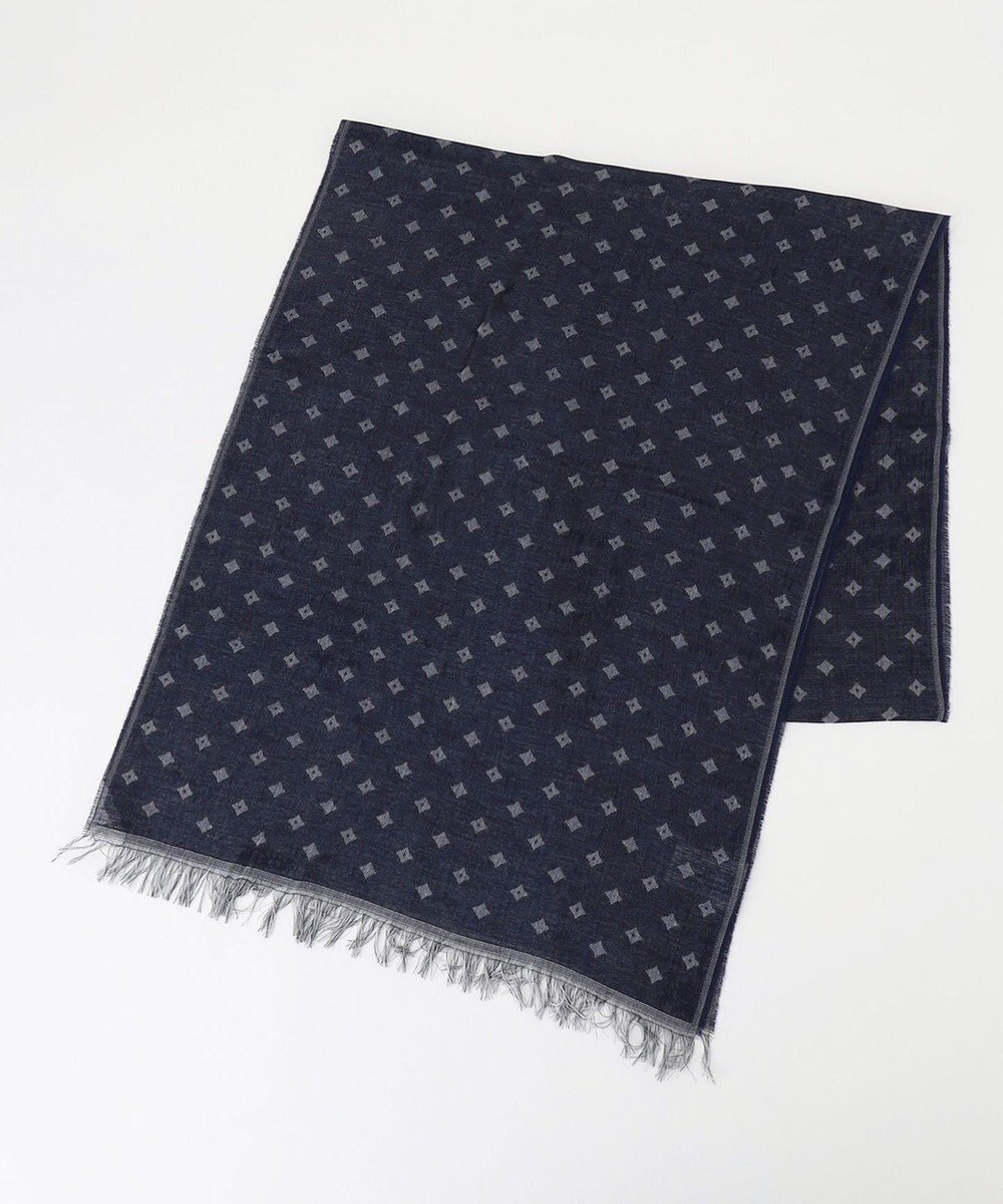 【ジョセフ アブード/JOSEPH ABBOUD / MEN】の【イタリア製・EMMESTYLE】クレストパターン ストール インテリア・キッズ・メンズ・レディースファッション・服の通販 founy(ファニー) 　ファッション　Fashion　メンズファッション　Fashion for Men　イタリア　Italy　ショール　Shawl, Wrap　ストール　Stole, Wrap　夏　Summer　春　Spring　S/S・春夏　SS, Spring/Summer, Warm Season　ネイビー系7|ID: prp329100004660500 ipo3291000000034584606