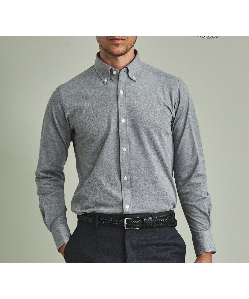 【五大陸/gotairiku / MEN】の【吸水速乾】クールマックス鹿の子 ビズシャツ_ボタンダウン インテリア・キッズ・メンズ・レディースファッション・服の通販 founy(ファニー) ファッション Fashion メンズファッション Fashion for Men トップス・カットソー Cut & Sew Tops メンズシャツ Shirts インナー Innerwear ダウン Down, Puffer ビジネス 仕事 通勤 Business / Work / Commuting レギュラー Regular, Standard Fit 吸水 Absorbent, Quick-Dry 夏 Summer S/S・春夏 SS, Spring/Summer, Warm Season A/W・秋冬 Autumn/Winter 鹿の子 Piqué, Kanoko Fabric ライトグレー系|ID: prp329100004660504 ipo3291000000034355056