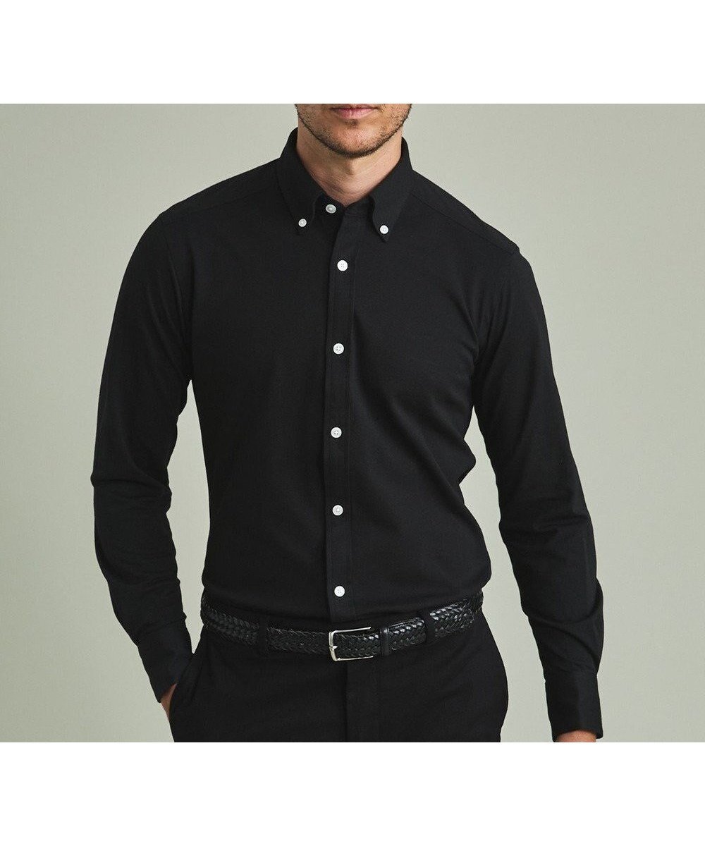 【五大陸/gotairiku / MEN】の【吸水速乾】クールマックス鹿の子 ビズシャツ_ボタンダウン インテリア・キッズ・メンズ・レディースファッション・服の通販 founy(ファニー) ファッション Fashion メンズファッション Fashion for Men トップス・カットソー Cut & Sew Tops メンズシャツ Shirts インナー Innerwear ダウン Down, Puffer ビジネス 仕事 通勤 Business / Work / Commuting レギュラー Regular, Standard Fit 吸水 Absorbent, Quick-Dry 夏 Summer S/S・春夏 SS, Spring/Summer, Warm Season A/W・秋冬 Autumn/Winter 鹿の子 Piqué, Kanoko Fabric ブラック系|ID: prp329100004660504 ipo3291000000034355058