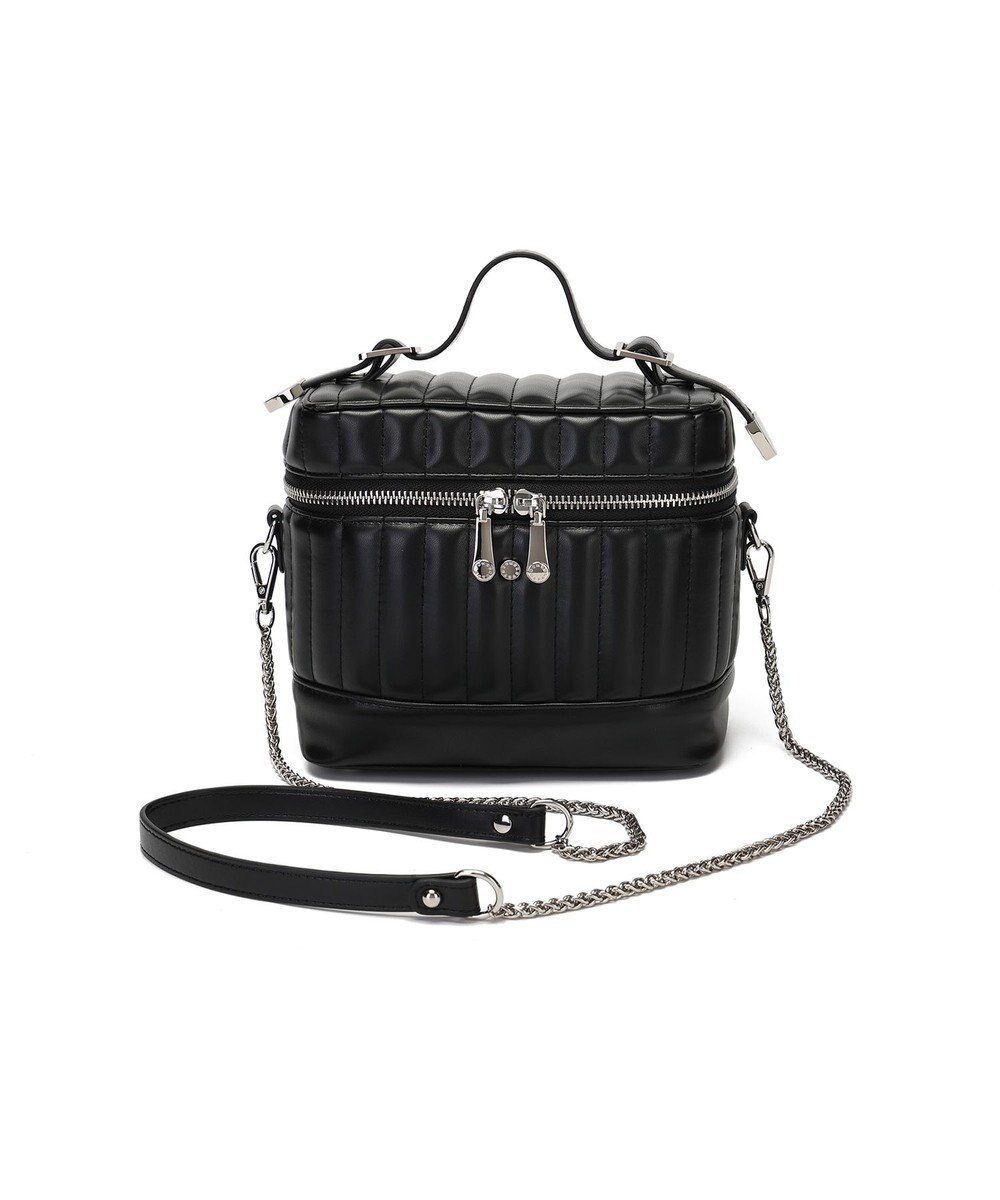 【スタイルコード/STYLE CODE】の【MERCURYDUO/マーキュリーデュオ】ストライプキルティング バニティミニショルダーバッグ インテリア・キッズ・メンズ・レディースファッション・服の通販 founy(ファニー) 　ファッション　Fashion　レディースファッション　Fashion for Women　バッグ　Bags　アクセサリー　Fashion Accessories　エレガント 上品　Elegant　キルティング　Quilted, Quilting　クラシック　Classic, Timeless Style　ショルダー　Shoulder, Shoulder Strap　ストライプ　Stripe, Striped Pattern　財布　Wallet, Purse　チェーン　Chain, Chain Strap　ハンカチ　Handkerchief, Hanky　ポーチ　Pouch, Small Case　再入荷　Restock / Back in Stock　2025年　2025　2025春夏・S/S　Spring/Summer 2025 SS25　ブラック|ID: prp329100004660563 ipo3291000000034178018