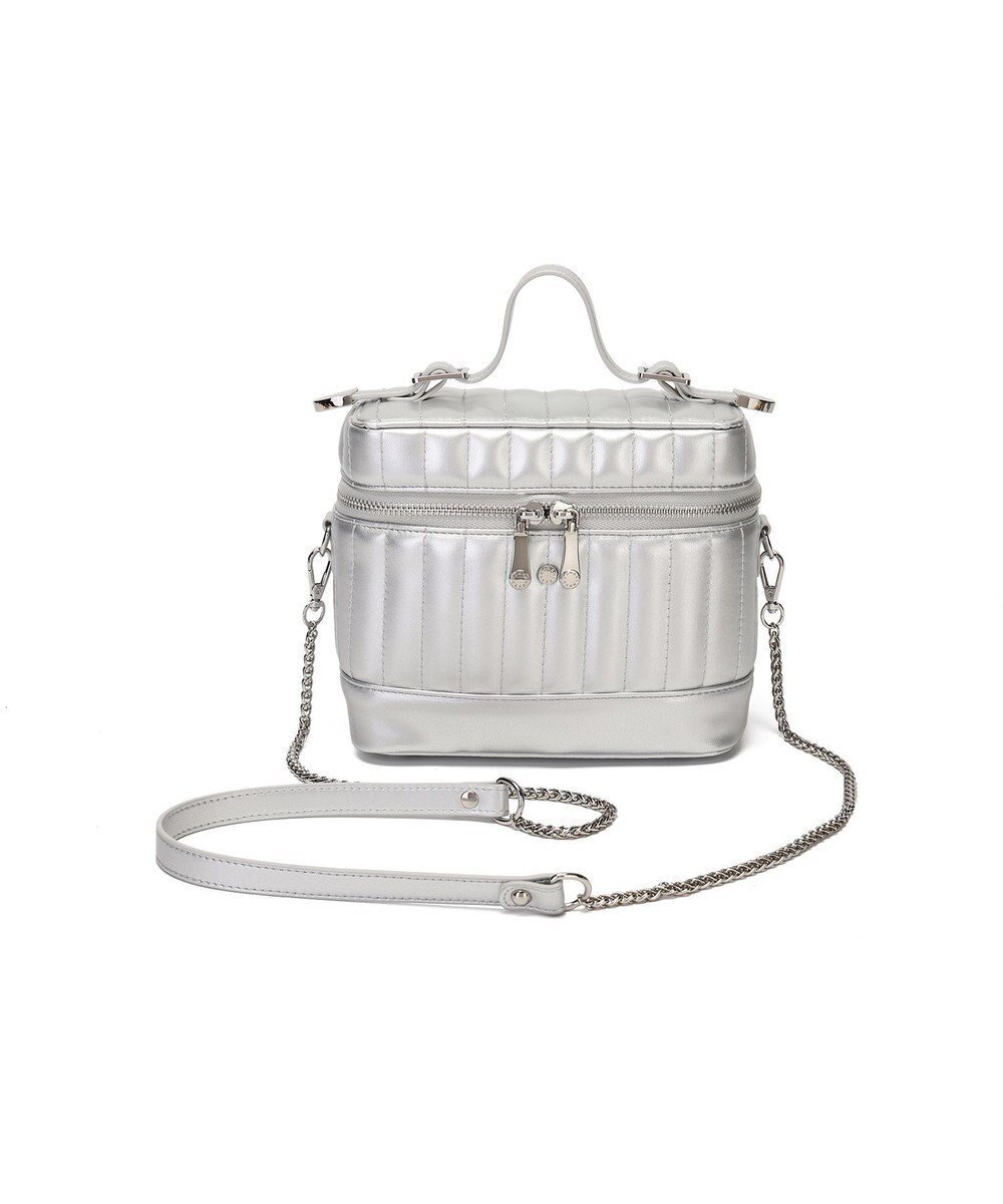 【スタイルコード/STYLE CODE】の【MERCURYDUO/マーキュリーデュオ】ストライプキルティング バニティミニショルダーバッグ インテリア・キッズ・メンズ・レディースファッション・服の通販 founy(ファニー) 　ファッション　Fashion　レディースファッション　Fashion for Women　バッグ　Bags　アクセサリー　Fashion Accessories　エレガント 上品　Elegant　キルティング　Quilted, Quilting　クラシック　Classic, Timeless Style　ショルダー　Shoulder, Shoulder Strap　ストライプ　Stripe, Striped Pattern　財布　Wallet, Purse　チェーン　Chain, Chain Strap　ハンカチ　Handkerchief, Hanky　ポーチ　Pouch, Small Case　再入荷　Restock / Back in Stock　2025年　2025　2025春夏・S/S　Spring/Summer 2025 SS25　シルバー|ID: prp329100004660563 ipo3291000000034178019