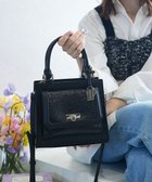 【スタイルコード/STYLE CODE】の【MERCURYDUO/マーキュリーデュオ】メタリッククラック調型押し フラップハンドバッグ ブラック|ID: prp329100004660564 ipo3291000000034178023