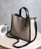 【スタイルコード/STYLE CODE】の【MERCURYDUO/マーキュリーデュオ】ラージポケット 2WAY ラージトートバッグ キーリングチャーム付き アイボリー|ID: prp329100004660567 ipo3291000000033727134