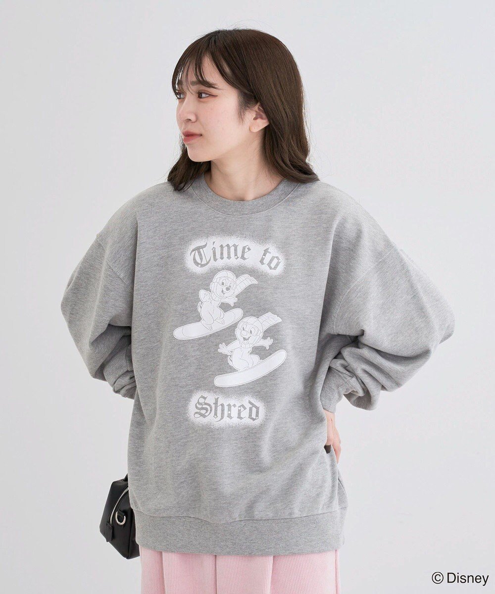 【グリーンパークス/Green Parks】のミッキー&フレンズ/プリント裏毛プルオーバーⅡ インテリア・キッズ・メンズ・レディースファッション・服の通販 founy(ファニー) 　ファッション　Fashion　レディースファッション　Fashion for Women　トップス・カットソー　Cut & Sew Tops　シャツ・ブラウス・オフィスカジュアル　Elegant Blouses & Button-Ups　ロングTシャツ・Tシャツ　Longline T-Shirts & Tees　カジュアルプルオーバー・ニットトップス　Pullovers & Knit Tops / Casual Pullovers　カットソー・ベーシックTシャツ　Cut-and-Sewn Tops / Stretch Tees & Basics　おすすめ　Recommended / Our Picks　カットソー　Cut and Sewn Top　キャラクター　Character, Licensed Characters　ストーン　Stone, Gem-Like　プリント　Print, Printed Pattern　ポケット　Pocket, Pocket Detail　A/W・秋冬　Autumn/Winter　Gray Mixture|ID: prp329100004660573 ipo3291000000033727158