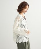 【グリーンパークス/Green Parks】の・ELENCARE DUE レーシーカーディガン Ivory|ID: prp329100004660574 ipo3291000000033727160
