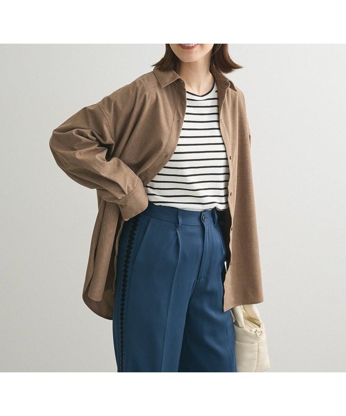【グリーンパークス/Green Parks】のソフトコーデュロイシャツ インテリア・キッズ・メンズ・レディースファッション・服の通販 founy(ファニー) https://founy.com/ ファッション Fashion レディースファッション Fashion for Women トップス・カットソー Cut & Sew Tops シャツ・ブラウス・オフィスカジュアル Elegant Blouses & Button-Ups おすすめ Recommended / Our Picks ウォーム Warm Fabric コーデュロイ Corduroy, Cord Fabric ベーシック Basic, Essential ポケット Pocket, Pocket Detail A/W・秋冬 Autumn/Winter |ID: prp329100004660575 ipo3291000000033727164