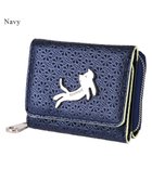 【ツモリチサト キャリー/tsumori chisato CARRY】のキラネコフラワー 3つ折り財布 ミニ財布 ネイビー|ID: prp329100004660680 ipo3291000000033727629