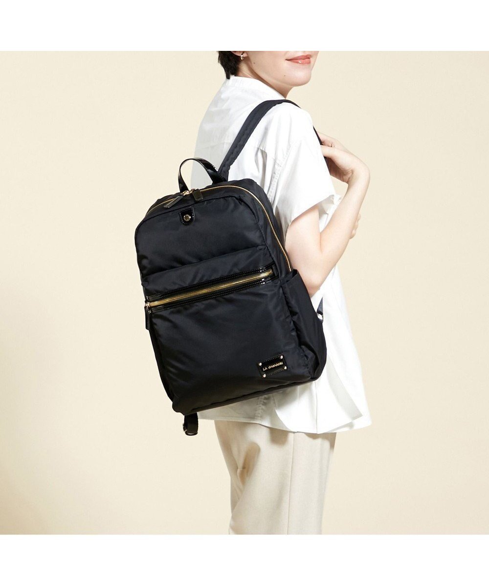【ラ バガジェリー/LA BAGAGERIE】の【ドラマ衣装提供商品】ナイロンリュックサック インテリア・キッズ・メンズ・レディースファッション・服の通販 founy(ファニー) ファッション Fashion レディースファッション Fashion for Women バッグ Bags エナメル Patent Leather リュック Backpack, Rucksack エレガント 上品 Elegant ブラック|ID: prp329100004660688 ipo3291000000034201411