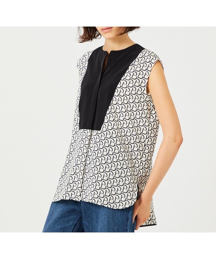 【ベイジ,/BEIGE,】のMONT THABOR / ロゴブラウス インテリア・キッズ・メンズ・レディースファッション・服の通販 founy(ファニー) https://founy.com/ ファッション Fashion レディースファッション Fashion for Women トップス・カットソー Cut & Sew Tops シャツ・ブラウス・オフィスカジュアル Elegant Blouses & Button-Ups アクセサリー Fashion Accessories インナー Innerwear カーディガン Cardigan, Knitwear シルク Silk, 100% Silk シンプル Simple, Minimal ジャケット Jacket, Outerwear セットアップ Set-Up, Coordinated Outfit ドレープ Drape, Draping Fabric ノースリーブ Sleeveless, No-Sleeve パターン Pattern, Design Print プリント Print, Printed Pattern モノトーン Monotone, Black and White エレガント 上品 Elegant 夏 Summer 春 Spring S/S・春夏 SS, Spring/Summer, Warm Season |ID: prp329100004660690 ipo3291000000034304979