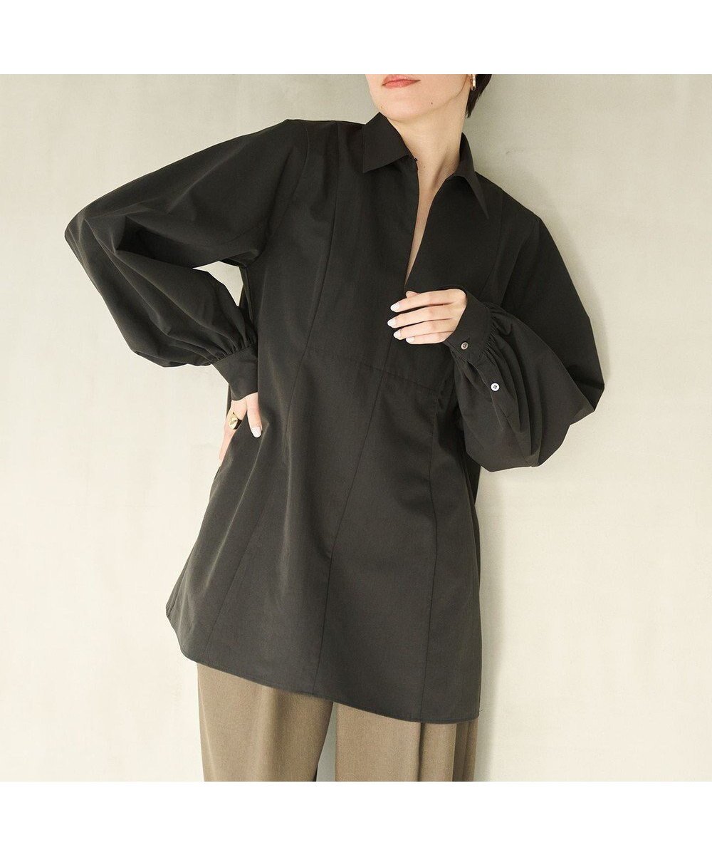 【ハッシュニュアンス/#Newans】の【撥水】ユニークフォルムチュニック インテリア・キッズ・メンズ・レディースファッション・服の通販 founy(ファニー) ファッション Fashion レディースファッション Fashion for Women トップス・カットソー Cut & Sew Tops シャツ・ブラウス・オフィスカジュアル Elegant Blouses & Button-Ups チュニック Tunic, Long Top ヴィンテージ Vintage Style 夏 Summer 春 Spring S/S・春夏 SS, Spring/Summer, Warm Season ブラック|ID: prp329100004660723 ipo3291000000034366606