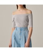【アンクレイヴ/uncrave】の【ご好評につき追加生産】ドライタッチ ニット オフショル トップス(uncrave WHITE) アイスグレー|ID: prp329100004660726 ipo3291000000033727843