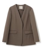 【アンフィーロ 自由区/UNFILO】のTENNEN TOUCH ノーカラージャケット ブラウン|ID: prp329100004660727 ipo3291000000035671479