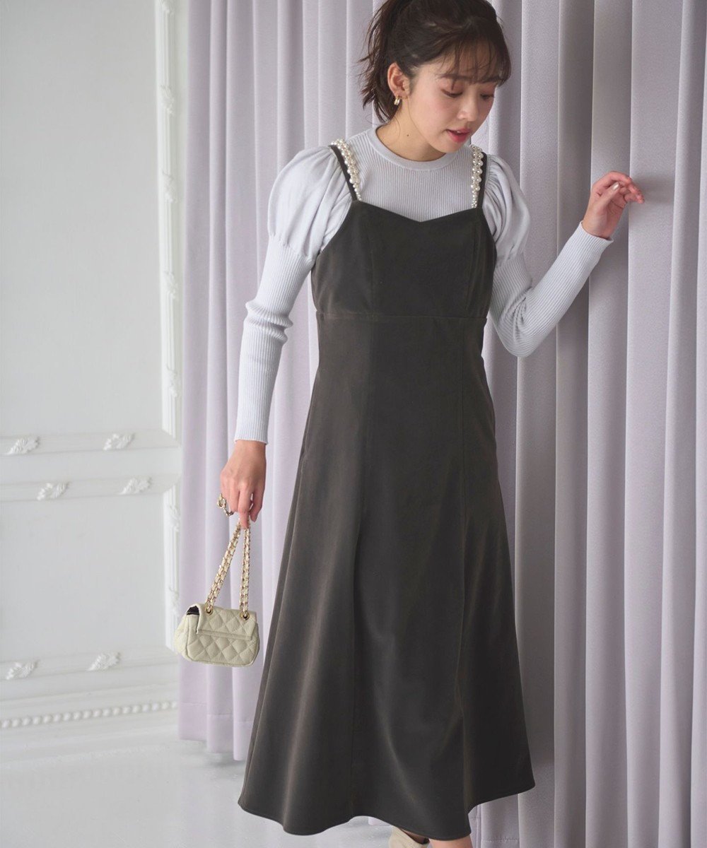 【フェルゥ/Feroux】の【2WAY】パールストラップベロア ジャンスカ 人気、トレンドファッション・服の通販 founy(ファニー) 　ファッション　Fashion　レディースファッション　Fashion for Women　スカート　Skirts　アクセサリー　Fashion Accessories　インナー　Innerwear　キャミワンピース　Cami Dress, Slip Dress　シンプル　Simple, Minimal　パール　Pearl, Pearl Accent　フィット　Fit, Slim Fit　フレア　Flare, Flared　ベロア　Velour, Soft Velvet　ラップ　Wrap, Wrap Design　冬　Winter / This Winter　A/W・秋冬　Autumn/Winter　エレガント 上品　Elegant　 other-1|ID: prp329100004660728 ipo3291000000034202566