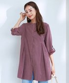 【ティアクラッセ/Tiaclasse】の【洗える】ピーチスキンシャツチュニックブラウス ピンク|ID: prp329100004660733 ipo3291000000033727870