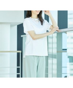 【カシヤマ/KASHIYAMA】の【抗菌消臭】クレンゼ Teeシャツ 人気、トレンドファッション・服の通販 founy(ファニー) ファッション Fashion レディースファッション Fashion for Women トップス・カットソー Cut & Sew Tops シャツ・ブラウス・オフィスカジュアル Elegant Blouses & Button-Ups ロングTシャツ・Tシャツ Longline T-Shirts & Tees カットソー・ベーシックTシャツ Cut-and-Sewn Tops / Stretch Tees & Basics カットソー Cut and Sewn Top シンプル Simple, Minimal ジャケット Jacket, Outerwear スリット Slit, Slit Detail ボトム Bottoms, Lower Wear 夏 Summer 抗菌 Antibacterial, Bacteria-Resistant 春 Spring S/S・春夏 SS, Spring/Summer, Warm Season |ID:prp329100004660742