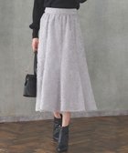 【エニィ スィス/any SiS】の【洗える】フェザーフラワージャカード スカート ライトグレー|ID: prp329100004660743 ipo3291000000034338330