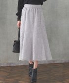 【エニィ スィス/any SiS】の【洗える】フェザーフラワージャカード スカート ライトグレー|ID: prp329100004660743 ipo3291000000036115889