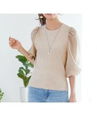 【ティアクラッセ/Tiaclasse】の【洗える】袖ドッキングリブニットトップス アイボリー|ID: prp329100004660745 ipo3291000000033727924