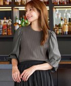 【ティアクラッセ/Tiaclasse】の【洗える】袖ドッキングリブニットトップス モカ|ID: prp329100004660745 ipo3291000000033727925
