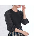 【ティアクラッセ/Tiaclasse】の【洗える】袖ドッキングリブニットトップス ブラック|ID: prp329100004660745 ipo3291000000033727927