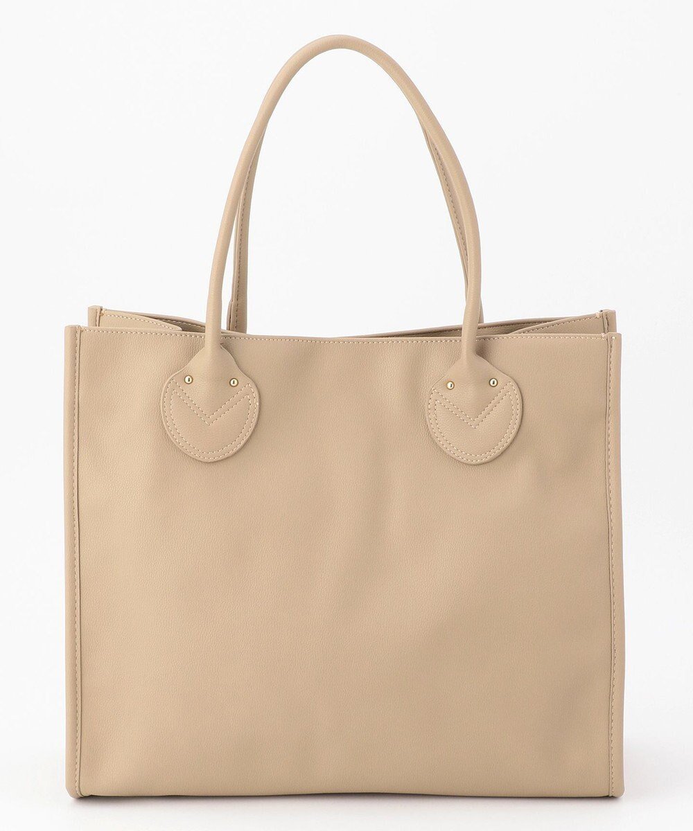 【アンビリオン/UNBILLION】のcachecache 丸手根革スクエアトートバッグ インテリア・キッズ・メンズ・レディースファッション・服の通販 founy(ファニー) 　ファッション　Fashion　レディースファッション　Fashion for Women　バッグ　Bags　アニマル　Animal Print　カラフル　Colorful Design　ハンド　Hand, Handmade　ベーシック　Basic, Essential　ミックス　Mix, Mixed Style　モチーフ　Motif, Design Theme　再入荷　Restock / Back in Stock　おすすめ　Recommended / Our Picks　ビジネス 仕事 通勤　Business / Work / Commuting　ベージュ|ID: prp329100004660753 ipo3291000000034263298