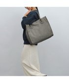 【アンビリオン/UNBILLION】のcachecache 丸手根革スクエアトートバッグ グレー|ID: prp329100004660753 ipo3291000000034263304