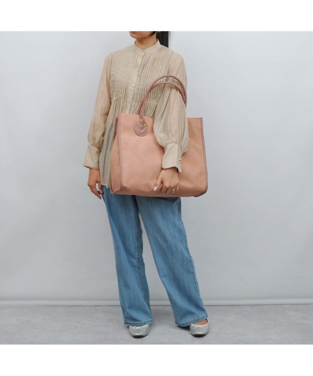 【アンビリオン/UNBILLION】のcachecache 丸手根革スクエアトートバッグ インテリア・キッズ・メンズ・レディースファッション・服の通販 founy(ファニー) 　ファッション　Fashion　レディースファッション　Fashion for Women　バッグ　Bags　アニマル　Animal Print　カラフル　Colorful Design　ハンド　Hand, Handmade　ベーシック　Basic, Essential　ミックス　Mix, Mixed Style　モチーフ　Motif, Design Theme　再入荷　Restock / Back in Stock　おすすめ　Recommended / Our Picks　ビジネス 仕事 通勤　Business / Work / Commuting　ピンク|ID: prp329100004660753 ipo3291000000034263315