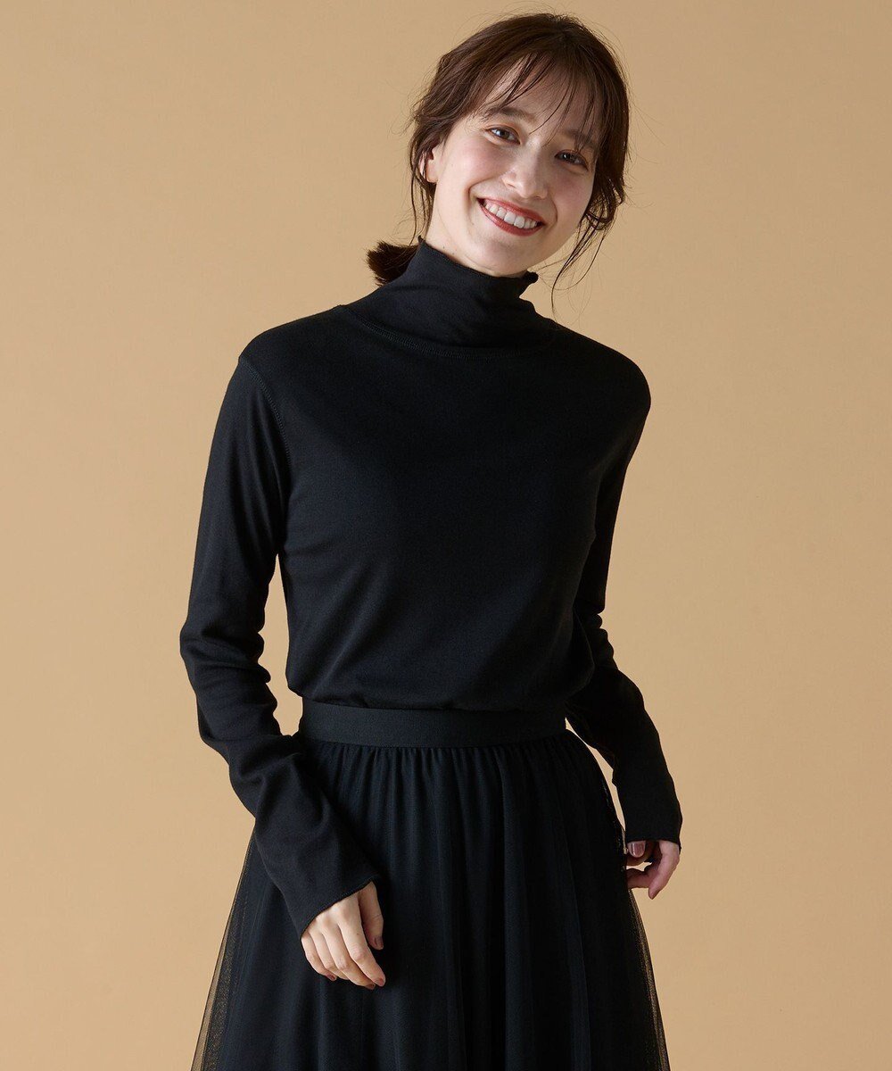 【エニー/ANY】の【洗濯機可】シアータートル インテリア・キッズ・メンズ・レディースファッション・服の通販 founy(ファニー) 　ファッション　Fashion　レディースファッション　Fashion for Women　トップス・カットソー　Cut & Sew Tops　シャツ・ブラウス・オフィスカジュアル　Elegant Blouses & Button-Ups　ロングTシャツ・Tシャツ　Longline T-Shirts & Tees　カットソー・ベーシックTシャツ　Cut-and-Sewn Tops / Stretch Tees & Basics　インナー　Innerwear　カットソー　Cut and Sewn Top　ジャケット　Jacket, Outerwear　スウェット / スエット　Sweatshirt, Sweatwear　テクスチャー　Texture, Textured Fabric　フィット　Fit, Slim Fit　ベーシック　Basic, Essential　エレガント 上品　Elegant　A/W・秋冬　Autumn/Winter　ブラック系|ID: prp329100004660759 ipo3291000000033727995