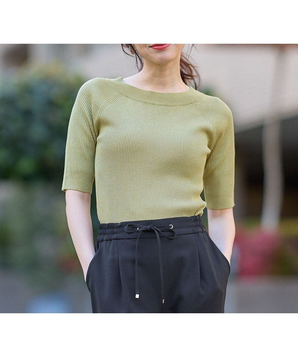 【エニー/ANY】の【洗濯機可】ラメリブニット インテリア・キッズ・メンズ・レディースファッション・服の通販 founy(ファニー) 　ファッション　Fashion　レディースファッション　Fashion for Women　トップス・カットソー　Cut & Sew Tops　ニット　Knit Tops & Sweaters　インナー　Innerwear　セーター　Sweater, Knitwear　フィット　Fit, Slim Fit　夏　Summer　春　Spring　S/S・春夏　SS, Spring/Summer, Warm Season　グリーン|ID: prp329100004660765 ipo3291000000034282744