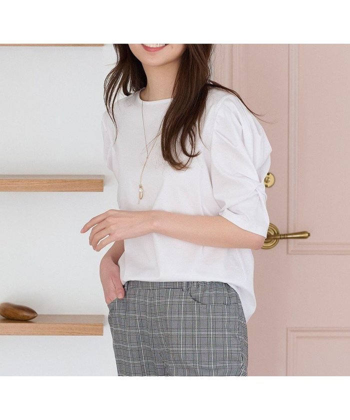【エニー/ANY】の【接触冷感】シルケットスムース ツイストタックスリーブトップス インテリア・キッズ・メンズ・レディースファッション・服の通販 founy(ファニー) https://founy.com/ ファッション Fashion レディースファッション Fashion for Women トップス・カットソー Cut & Sew Tops シャツ・ブラウス・オフィスカジュアル Elegant Blouses & Button-Ups ロングTシャツ・Tシャツ Longline T-Shirts & Tees カットソー・ベーシックTシャツ Cut-and-Sewn Tops / Stretch Tees & Basics おすすめ Recommended / Our Picks カットソー Cut and Sewn Top シルケット Silket, Silky Cotton バランス Balance, Style Balance フェミニン Feminine, Girly 夏 Summer 春 Spring S/S・春夏 SS, Spring/Summer, Warm Season |ID: prp329100004660771 ipo3291000000033728045
