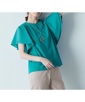 【エニー/ANY】の【シワになりにくい】ダブルフレアスリーブカットソー 人気、トレンドファッション・服の通販 founy(ファニー) ファッション Fashion レディースファッション Fashion for Women トップス・カットソー Cut & Sew Tops シャツ・ブラウス・オフィスカジュアル Elegant Blouses & Button-Ups ロングTシャツ・Tシャツ Longline T-Shirts & Tees カットソー・ベーシックTシャツ Cut-and-Sewn Tops / Stretch Tees & Basics 春 Spring カットソー Cut and Sewn Top 吸水 Absorbent, Quick-Dry ショルダー Shoulder, Shoulder Strap スリーブ Sleeve, Long Sleeve / Short Sleeve ダブル Double, Double-Breasted デニム Denim, Jeans Material フレア Flare, Flared S/S・春夏 SS, Spring/Summer, Warm Season 夏 Summer |ID:prp329100004660772