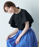 【エニー/ANY】の【シワになりにくい】ダブルフレアスリーブカットソー 人気、トレンドファッション・服の通販 founy(ファニー) ファッション Fashion レディースファッション Fashion for Women トップス・カットソー Cut & Sew Tops シャツ・ブラウス・オフィスカジュアル Elegant Blouses & Button-Ups ロングTシャツ・Tシャツ Longline T-Shirts & Tees カットソー・ベーシックTシャツ Cut-and-Sewn Tops / Stretch Tees & Basics 春 Spring カットソー Cut and Sewn Top 吸水 Absorbent, Quick-Dry ショルダー Shoulder, Shoulder Strap スリーブ Sleeve, Long Sleeve / Short Sleeve ダブル Double, Double-Breasted デニム Denim, Jeans Material フレア Flare, Flared S/S・春夏 SS, Spring/Summer, Warm Season 夏 Summer thumbnail ブラック|ID: prp329100004660772 ipo3291000000035722372