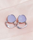 【ティアクラッセ/Tiaclasse】のカラーメタルリングピアス シルバー×ラベンダー|ID: prp329100004660774 ipo3291000000034302428