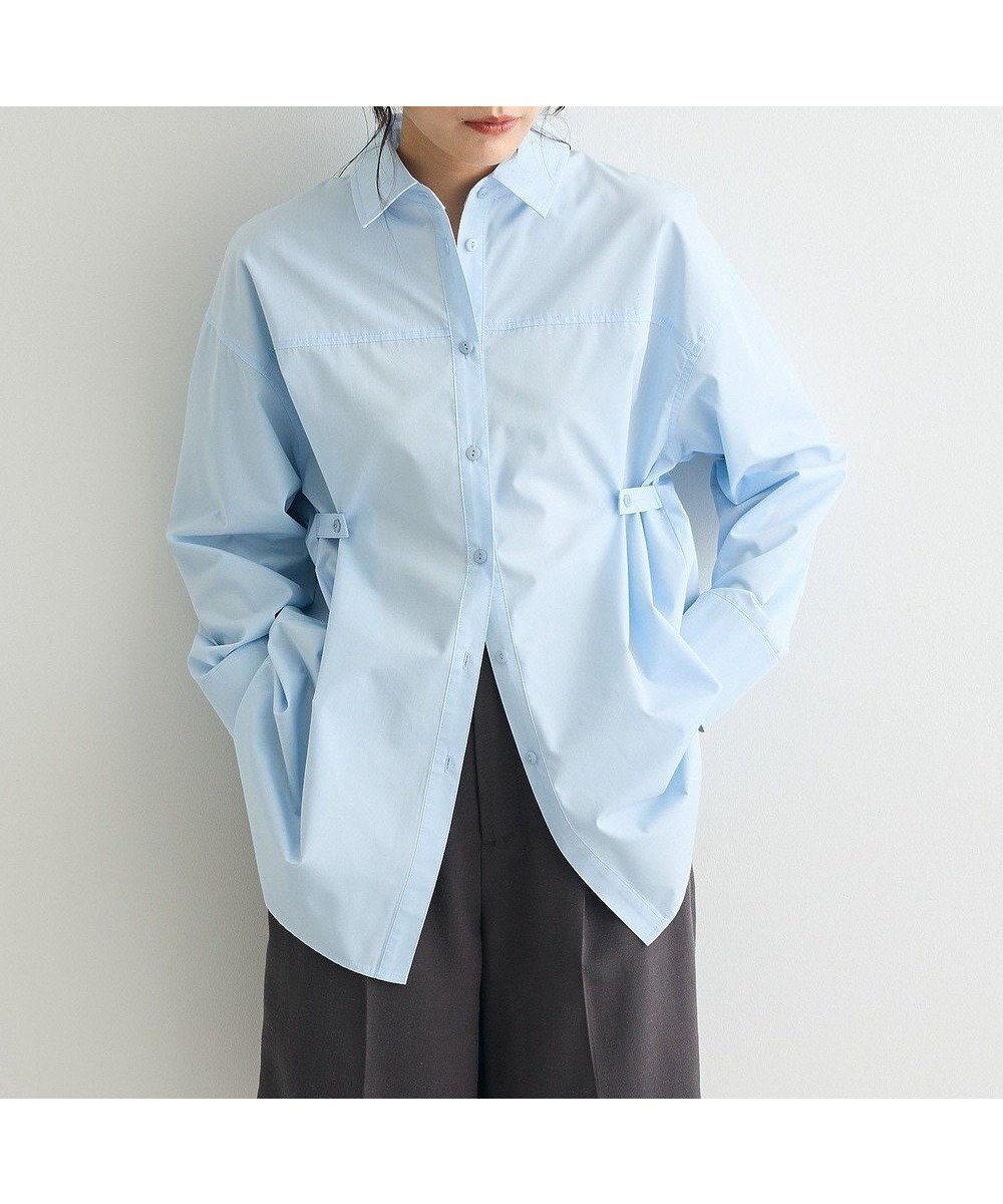【クラフトスタンダードブティック/CRAFT STANDARD BOUTIQUE】のサイドベルトシャツ インテリア・キッズ・メンズ・レディースファッション・服の通販 founy(ファニー) 　ファッション　Fashion　レディースファッション　Fashion for Women　トップス・カットソー　Cut & Sew Tops　シャツ・ブラウス・オフィスカジュアル　Elegant Blouses & Button-Ups　ベルト&ウエストマーク　Belts & Waist Accessories　イエロー　Yellow　ショート　Short, Short Length　タイトスカート　Pencil Skirt, Tight Skirt　デニム　Denim, Jeans Material　ベーシック　Basic, Essential　ポケット　Pocket, Pocket Detail　リラックス　Relax, Relaxed Fit　A/W・秋冬　Autumn/Winter　Sax|ID: prp329100004660779 ipo3291000000033728086