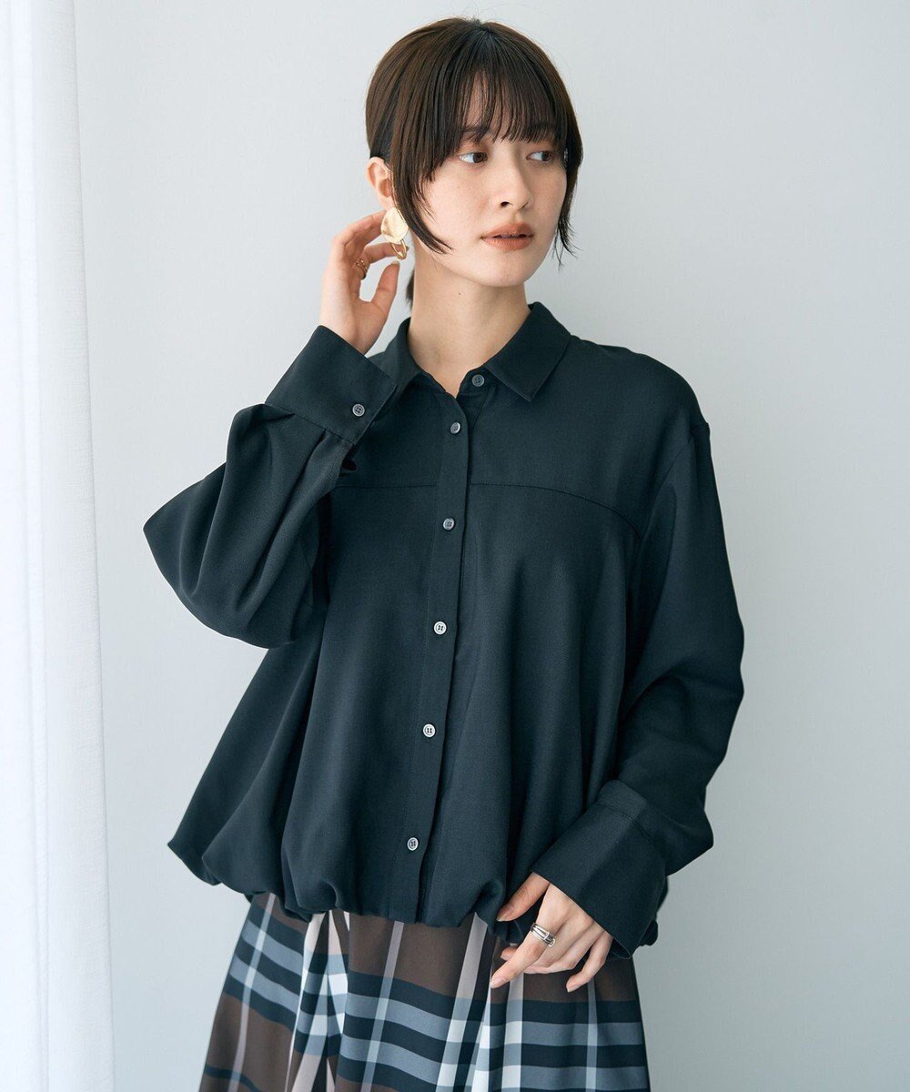 【イェッカ ヴェッカ/YECCA VECCA】のバルーンシャツ インテリア・キッズ・メンズ・レディースファッション・服の通販 founy(ファニー) 　ファッション　Fashion　レディースファッション　Fashion for Women　トップス・カットソー　Cut & Sew Tops　シャツ・ブラウス・オフィスカジュアル　Elegant Blouses & Button-Ups　新作・新入荷　New Arrivals / New In　おすすめ　Recommended / Our Picks　バルーン　Balloon, Balloon Silhouette　ボトム　Bottoms, Lower Wear　ポケット　Pocket, Pocket Detail　エレガント 上品　Elegant　A/W・秋冬　Autumn/Winter　Black|ID: prp329100004660783 ipo3291000000033728102