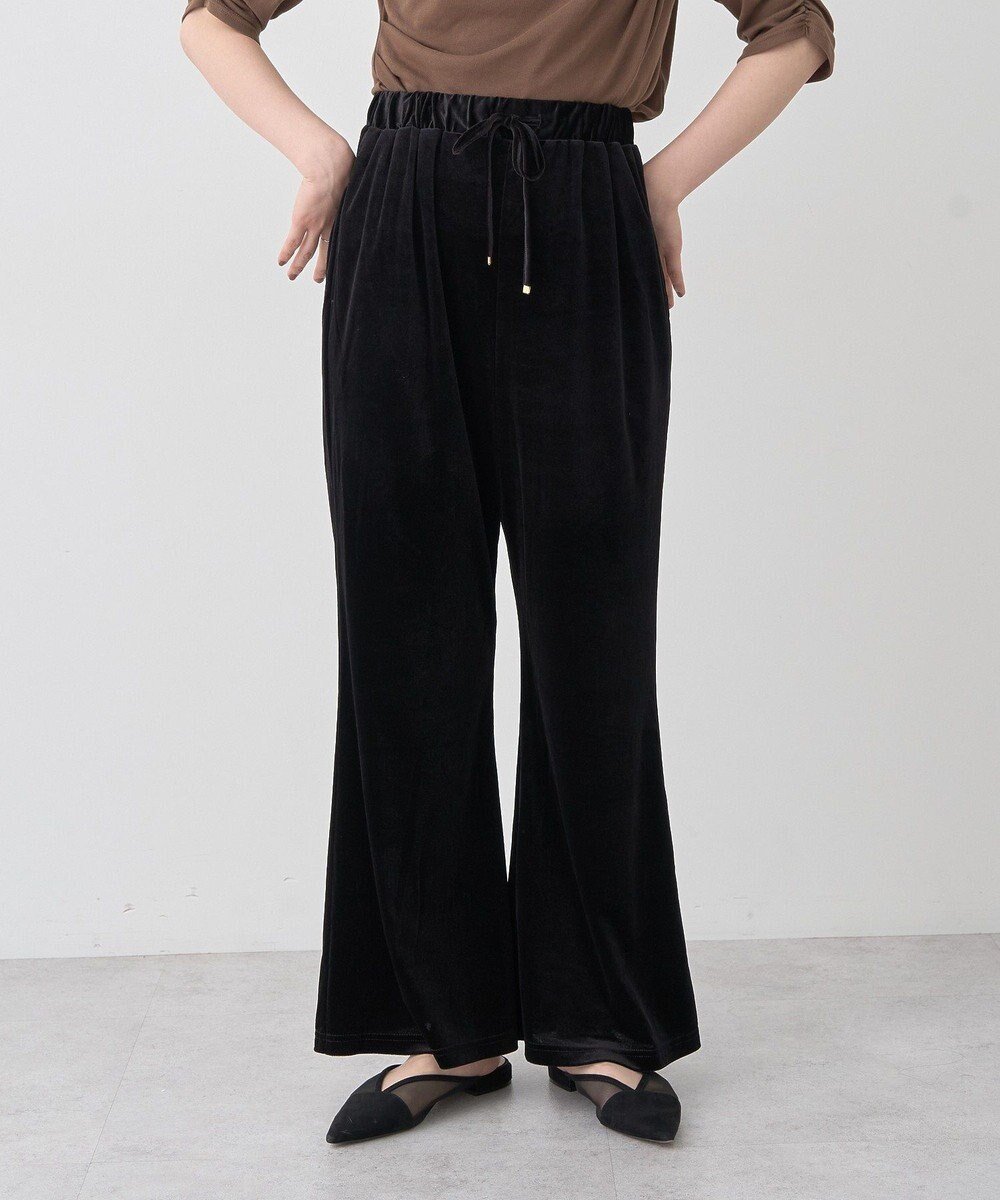 【アースミュージックアンドエコロジー/earth music&ecology】のベロアフレアパンツ 人気、トレンドファッション・服の通販 founy(ファニー) 　ファッション　Fashion　レディースファッション　Fashion for Women　パンツ　Pants & Trousers　新作・新入荷　New Arrivals / New In　トレンド　Trend, Trending Now　フェミニン　Feminine, Girly　フラワー　Flower, Floral　フレア　Flare, Flared　ベロア　Velour, Soft Velvet　ポケット　Pocket, Pocket Detail　メタル　Metal, Metal Parts　リボン　Ribbon, Bow　ワイド　Wide, Wide Fit　無地　Plain, Solid Color　A/W・秋冬　Autumn/Winter　 other-1|ID: prp329100004660805 ipo3291000000033728154