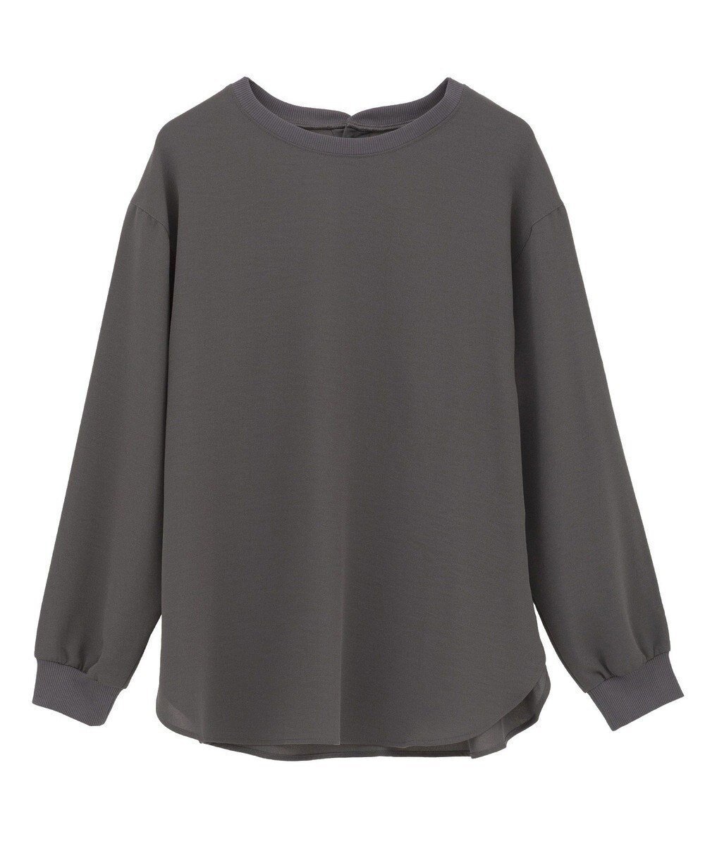 【イェッカ ヴェッカ/YECCA VECCA】のリブMIXジョーゼットブラウス インテリア・キッズ・メンズ・レディースファッション・服の通販 founy(ファニー) 　ファッション　Fashion　レディースファッション　Fashion for Women　トップス・カットソー　Cut & Sew Tops　シャツ・ブラウス・オフィスカジュアル　Elegant Blouses & Button-Ups　インナー　Innerwear　ジャケット　Jacket, Outerwear　ジョーゼット　Georgette, Semi-Sheer Fabric　ポケット　Pocket, Pocket Detail　A/W・秋冬　Autumn/Winter　Charcoal Gray|ID: prp329100004660806 ipo3291000000033728160