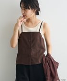 【クラフトスタンダードブティック/CRAFT STANDARD BOUTIQUE】のフロントボタンキャミビスチェ Brown|ID: prp329100004660812 ipo3291000000033728179