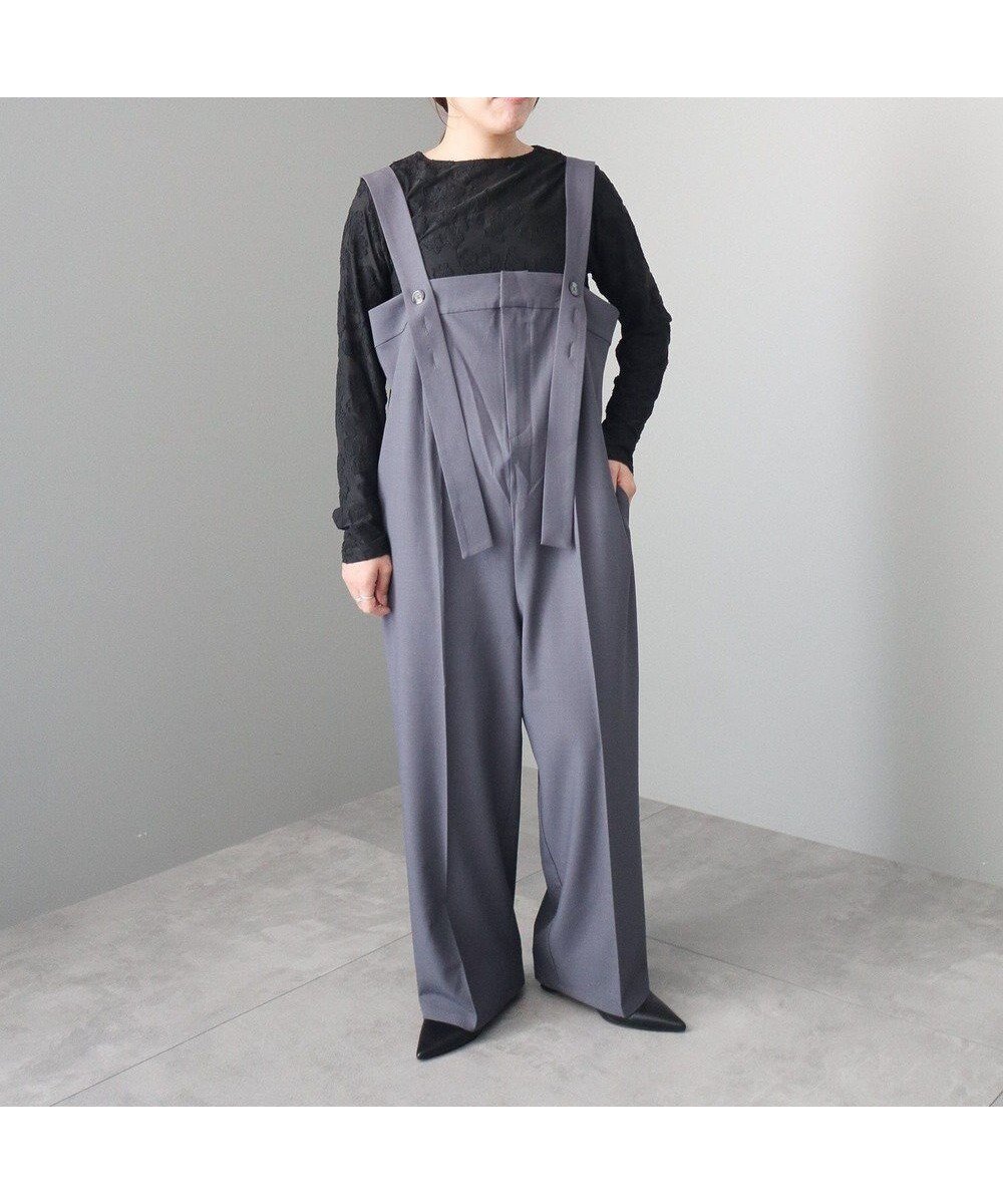【クラフトスタンダードブティック/CRAFT STANDARD BOUTIQUE】のワイドサロペットパンツ インテリア・キッズ・メンズ・レディースファッション・服の通販 founy(ファニー) 　ファッション　Fashion　レディースファッション　Fashion for Women　インナー　Innerwear　春　Spring　カットソー　Cut and Sewn Top　サロペット　Overalls, Salopette　ジャケット　Jacket, Outerwear　スニーカー　Sneakers, Trainers　タートル　Turtleneck, Turtle Collar　バランス　Balance, Style Balance　ポケット　Pocket, Pocket Detail　ロング　Long, Long-Length　ワイド　Wide, Wide Fit　A/W・秋冬　Autumn/Winter　S/S・春夏　SS, Spring/Summer, Warm Season　夏　Summer　Charcoal Gray|ID: prp329100004660817 ipo3291000000033728193