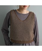 【クラフトスタンダードブティック/CRAFT STANDARD BOUTIQUE】のワッフル編みニットベスト Brown|ID: prp329100004660840 ipo3291000000033728278