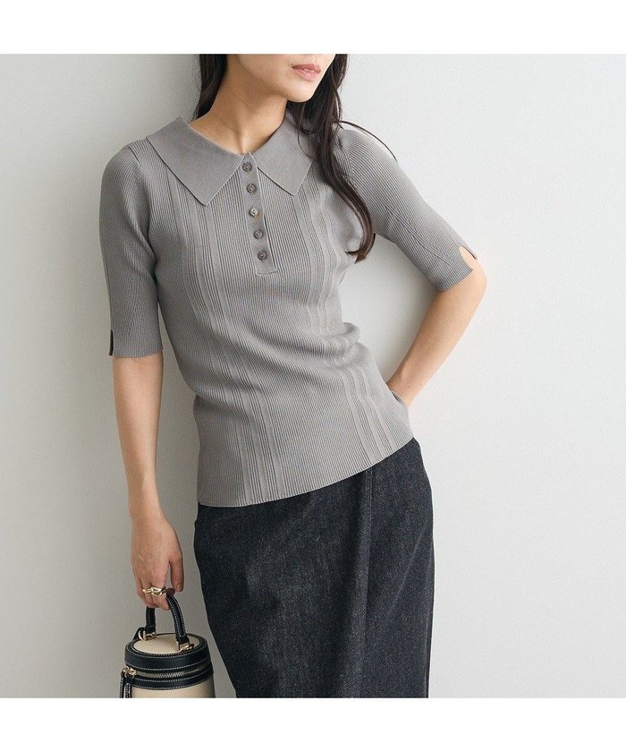 【クラフトスタンダードブティック/CRAFT STANDARD BOUTIQUE】の半袖2wayリブポロニット インテリア・キッズ・メンズ・レディースファッション・服の通販 founy(ファニー) https://founy.com/ ファッション Fashion レディースファッション Fashion for Women トップス・カットソー Cut & Sew Tops ニット Knit Tops & Sweaters インナー Innerwear シンプル Simple, Minimal ジャケット Jacket, Outerwear ストレッチ Stretch, Stretchy Fabric セーター Sweater, Knitwear デニム Denim, Jeans Material バランス Balance, Style Balance フレア Flare, Flared ベーシック Basic, Essential ポケット Pocket, Pocket Detail 半袖 Short Sleeve, Half Sleeve ワイド Wide, Wide Fit A/W・秋冬 Autumn/Winter 新作・新入荷 New Arrivals / New In エレガント 上品 Elegant ビジネス 仕事 通勤 Business / Work / Commuting |ID: prp329100004660850 ipo3291000000033728320