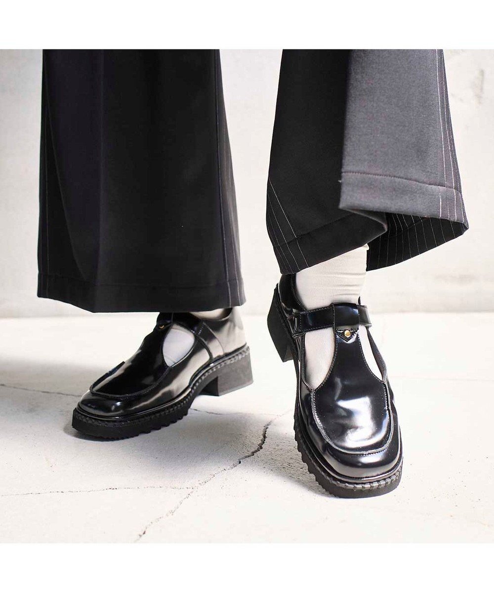 【モード エ ジャコモ/MODE ET JACOMO】のD ICI Tストラップローファー インテリア・キッズ・メンズ・レディースファッション・服の通販 founy(ファニー) 　ファッション　Fashion　レディースファッション　Fashion for Women　軽量　Lightweight, Ultra Light　シンプル　Simple, Minimal　ストラップシューズ　Strap Shoes, Mary Janes　ソックス　Socks, Hosiery　タイツ　Tights, Legwear　人気　Popular, Best Seller　フォルム　Silhouette, Form　プラット　Platform, Platform Shoes　ラップ　Wrap, Wrap Design　レオパード　Leopard, Animal Print　A/W・秋冬　Autumn/Winter　新作・新入荷　New Arrivals / New In　旅行　Travel　エレガント 上品　Elegant　ビジネス 仕事 通勤　Business / Work / Commuting　ブラック|ID: prp329100004660851 ipo3291000000033728334