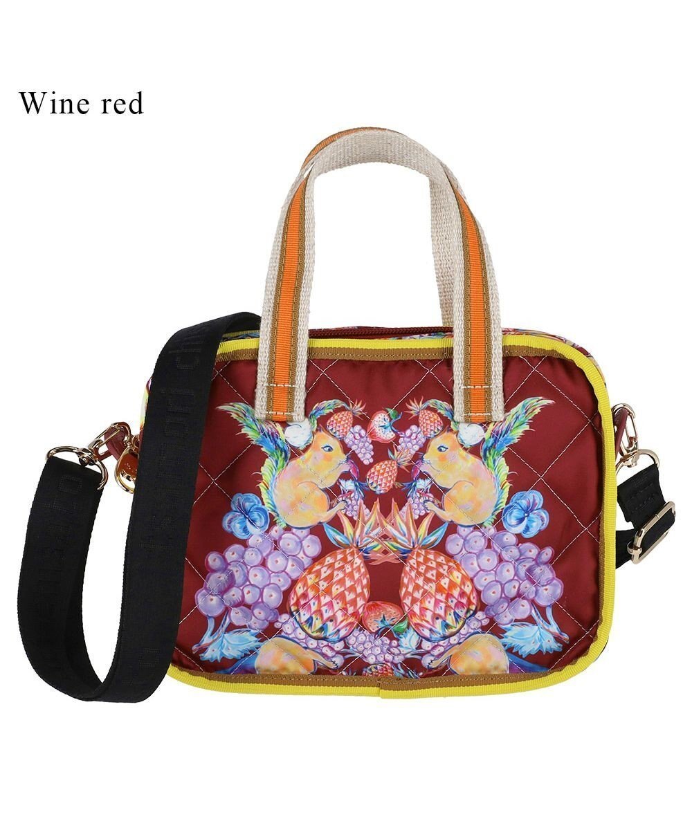 【ツモリチサト キャリー/tsumori chisato CARRY】のtcアニマルキルト ショルダーバッグ ミニボストン インテリア・キッズ・メンズ・レディースファッション・服の通販 founy(ファニー) 　ファッション　Fashion　レディースファッション　Fashion for Women　キルティング　Quilted, Quilting　シルク　Silk, 100% Silk　ボストン　Boston　ポケット　Pocket, Pocket Detail　秋　Autumn　ボルドー|ID: prp329100004660908 ipo3291000000033728456