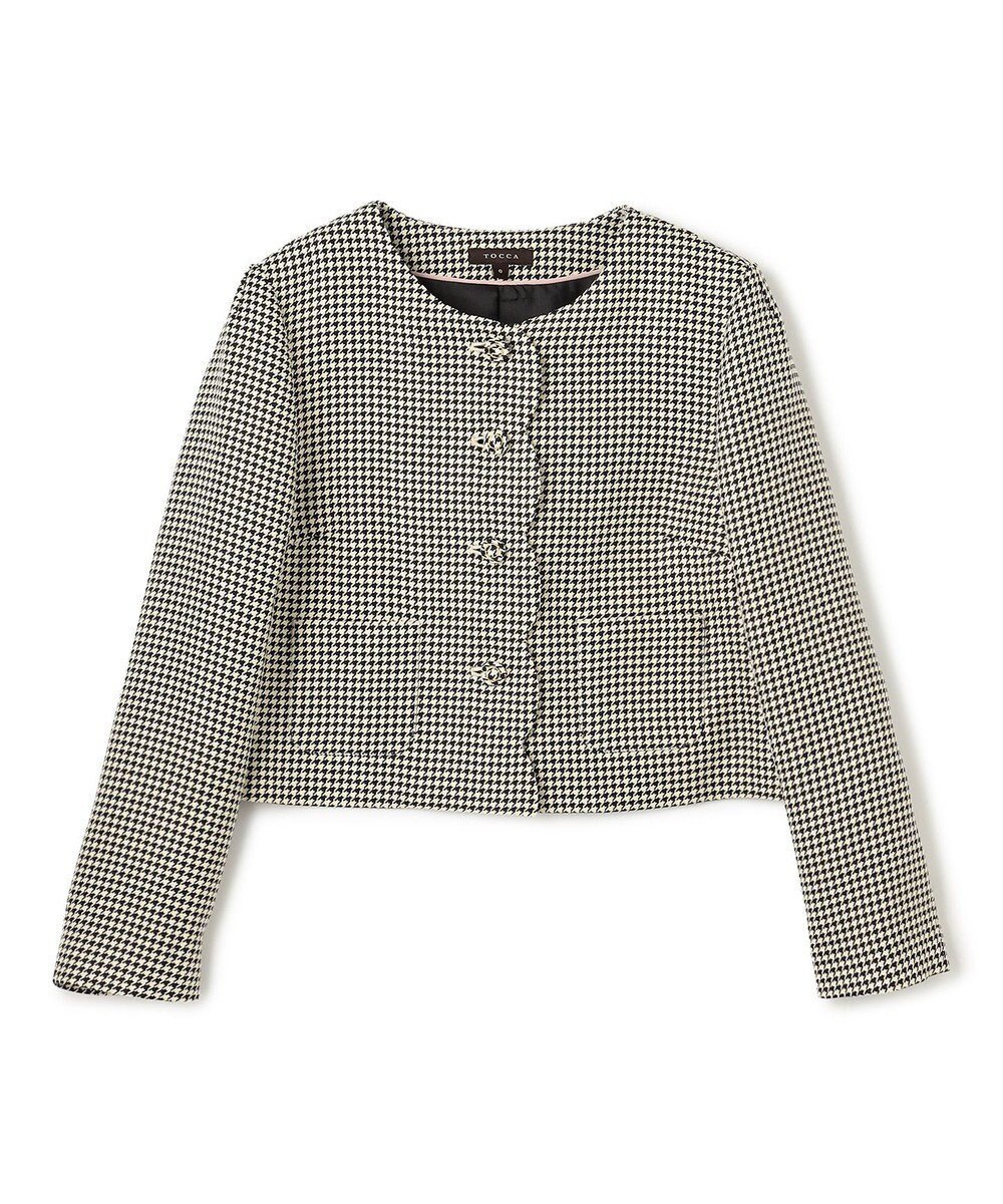 【トッカ/TOCCA】の【洗える・消臭】BABY SCALLOP 千鳥柄ジャケット 人気、トレンドファッション・服の通販 founy(ファニー) 　ファッション　Fashion　レディースファッション　Fashion for Women　アウター　Coat / Outerwear Collection　レディースジャケット・軽アウター　Jackets　ノーカラージャケット / シンプル上品コーデ　Collarless Jackets　新作・新入荷　New Arrivals / New In　2025年　2025　2025-2026秋冬・A/W　Autumn/Winter 2025–26 AW25–26　冬　Winter / This Winter　ジャケット　Jacket, Outerwear　スカラップ　Scallop, Scalloped Edge　洗える　Machine Washable　A/W・秋冬　Autumn/Winter　 other-1|ID: prp329100004660925 ipo3291000000033728534