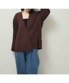 【グリーンパークス/Green Parks】の・ELENCARE DUE プリーツノーカラージャケッ Brown|ID: prp329100004660943 ipo3291000000033728629